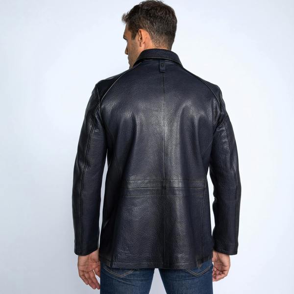The Commander Leather Field Jacket - Premium Men's Patterned Shirt by Claudio Lugli | Bold Design, Tailored Fit, Best Printed Shirts