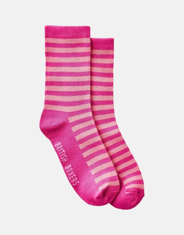 Women's Bamboo Four-Pair Sock Gift Box – Pinky - British Boxers