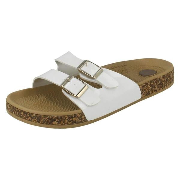Spot On Ladies Spot On Two Buckle Mules