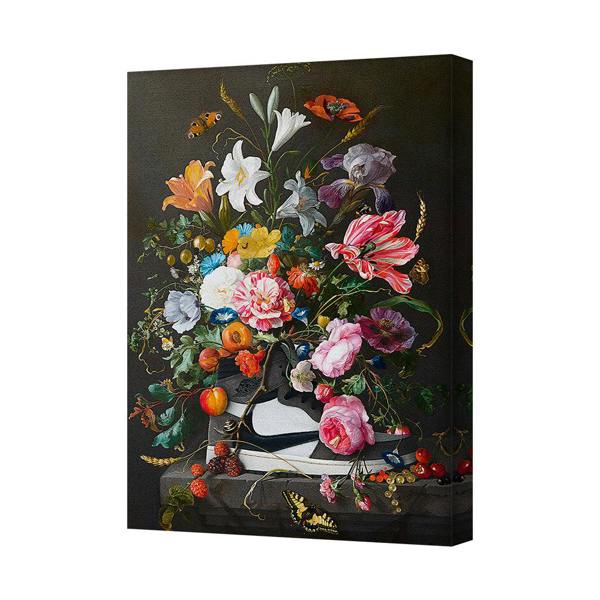 Benjamin Tate Design Gallery Wrapped Floral Canvas Wall Art With Deep Wood Frame