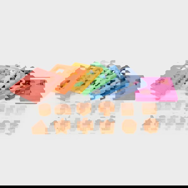 tickit Rainbow Wooden Shape Stacker