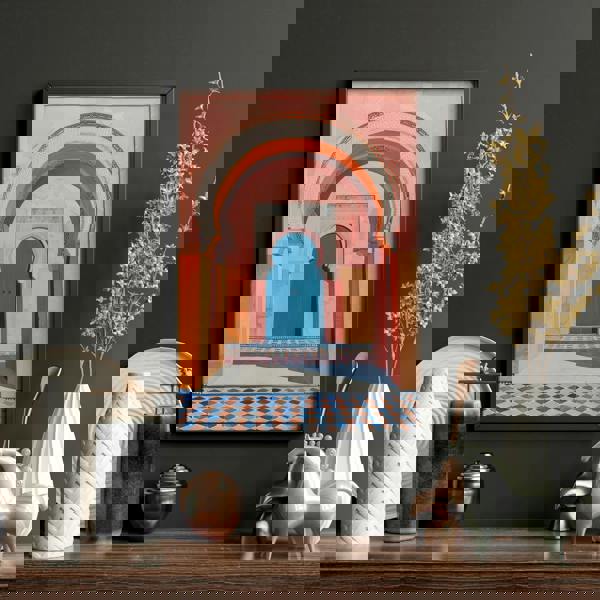 Wall Art For Living Room Framed | Set of 3 Moroccan Inspired Wall art Prints