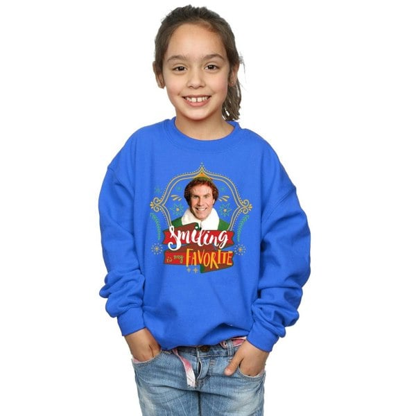 Elf Girls Buddy Smiling Sweatshirt - Royal Blue