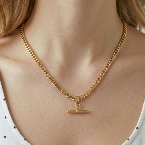 Uchi & Soto Kin Gold T-Bar Necklace