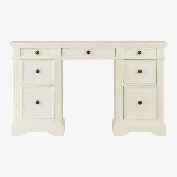 Statement Furniture Gainsborough Pedestal Dressing Table with 7 Drawers