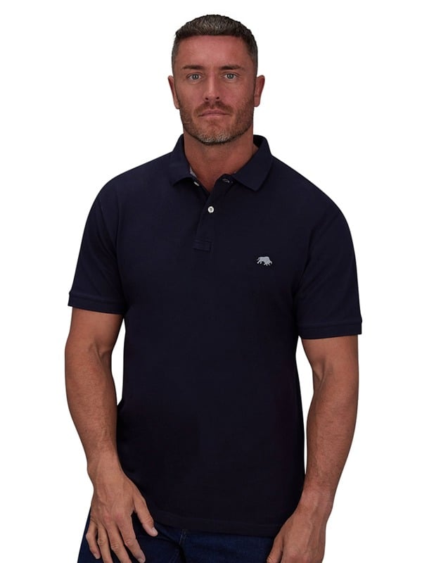 Raging Bull Mens Classic Organic Polo Shirt - Navy