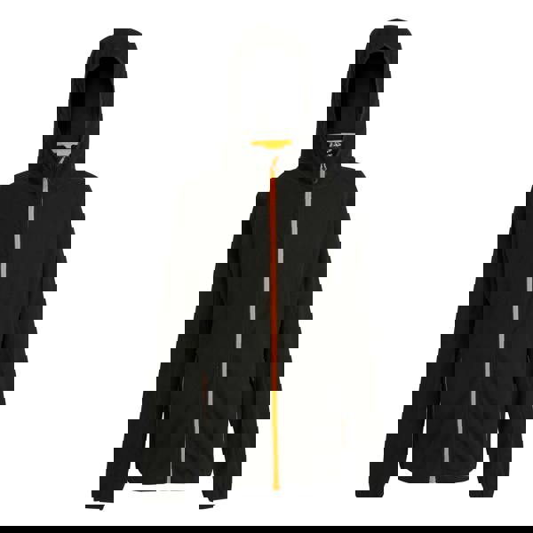 Regatta Professional Mens Full Zip Fleece Jacket - Black/Orange Pop