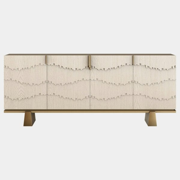 The Private Label Cliff Sideboard: Oak & Brass Detailing