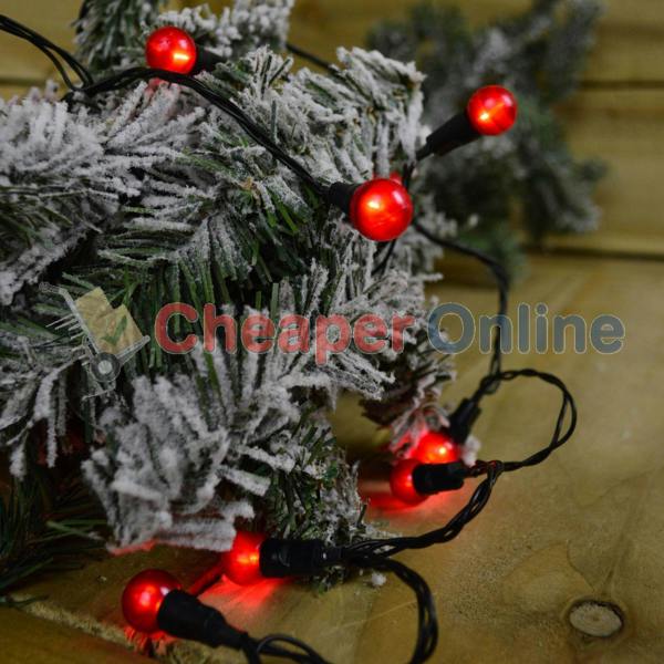 Samuel Alexander 10m 100 LED Premier Multi Action Outdoor Pearl Christmas Lights Red