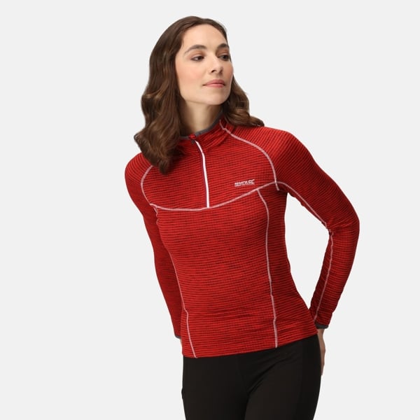 Regatta Yonder Half Zip Women's Quick Drying Running Fleece Top - Rumba Red