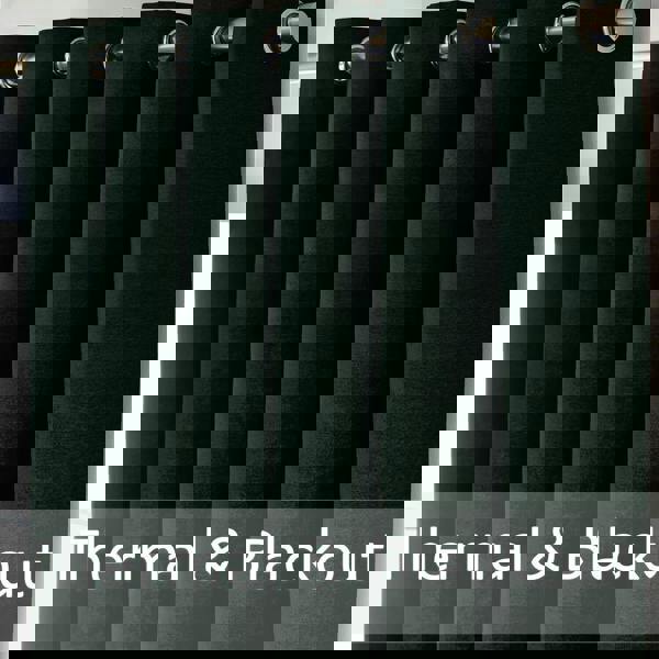 Luxury Living Chenille Blackout Ring Top Eyelet Curtains