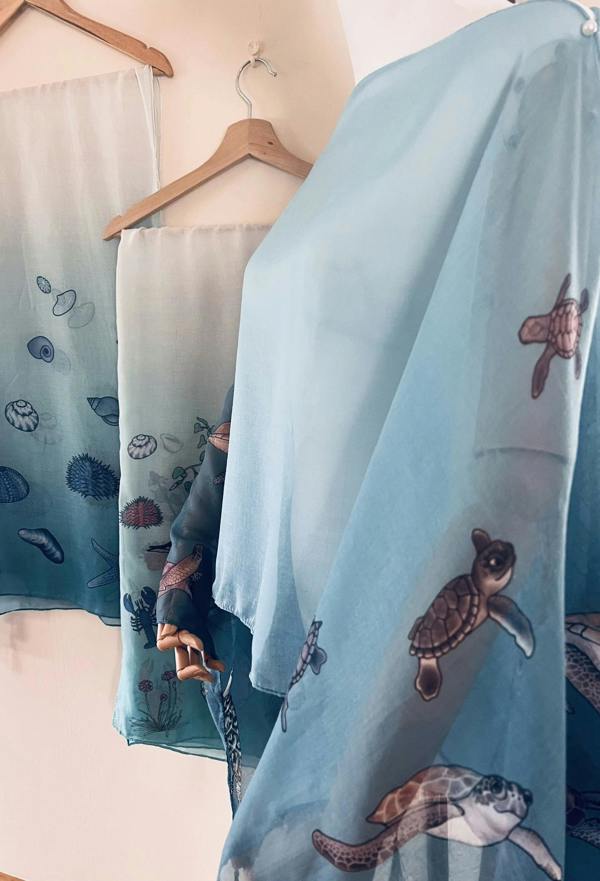 Art on Scarves The Ultimate Accessory - Shells