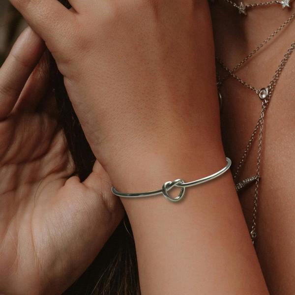 Aye Do Gifts Silver Knot Bangle - Bridesmaids Gift