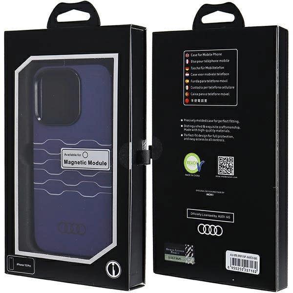 Audi IML Hard Case with MagSafe for iPhone 15 Pro 6.1" Blue - AU-IMLMIP15P-A6/D3-BE