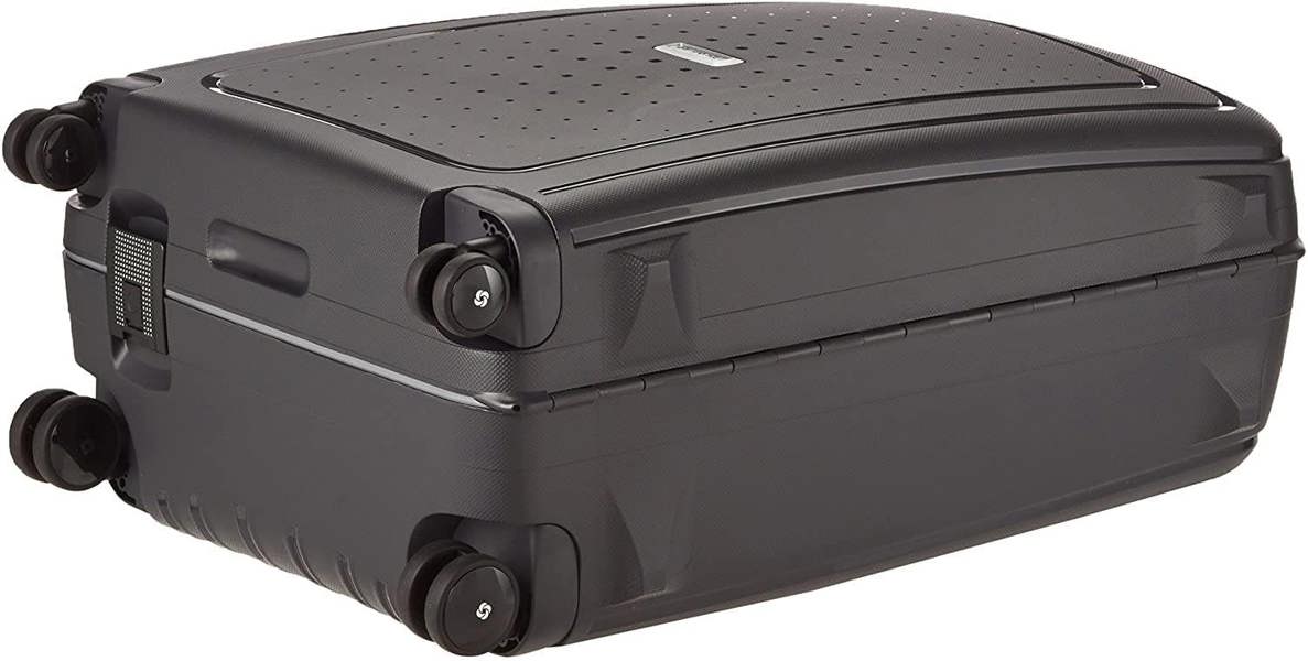 Dyzi S'Cure 75cm Black Large 4-Wheel Travel Spinner Suitcase