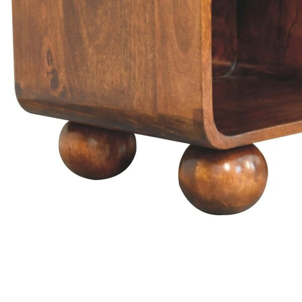 Wyld Haus Como Chestnut Open Woven Bedside Table with Drawer