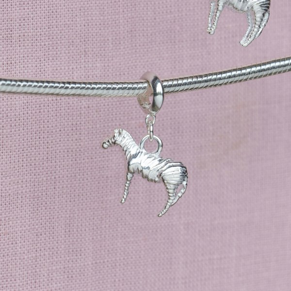 Mylee London Zebra Pendant Charm - Sterling Silver