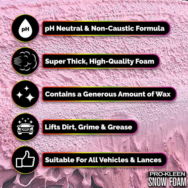 ProKleen Pro-Kleen 10L Strawberry Milkshake PINK Snow Foam with Wax Super Thick & Non-Caustic Foam