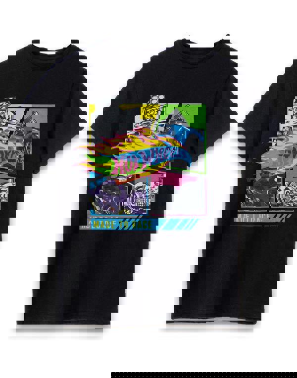 Hot Wheels Boys Black Neons Short Sleeved T-Shirt