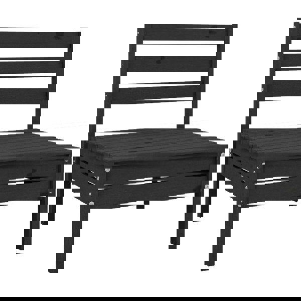 Berkfield 4 Piece Garden Lounge Set Black Solid Pinewood