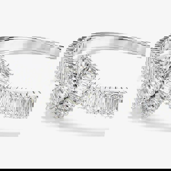 Swarovski Matrix Rhodium Plated Medium Zirconia Knot Bangle 5727120