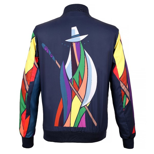 David WeJ Adimu Bomber Jacket - Pink, Purple Green Multi