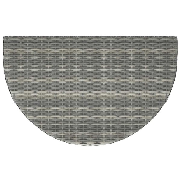 Berkfield Garden Table Grey 80x50x75 cm Poly Rattan