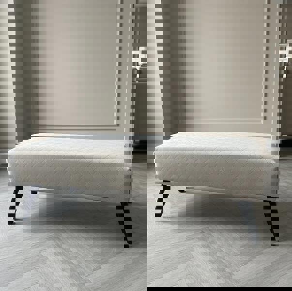 ISTOOLS Premium Stitched Footstool Bench & Coffee Table – Non-Storage