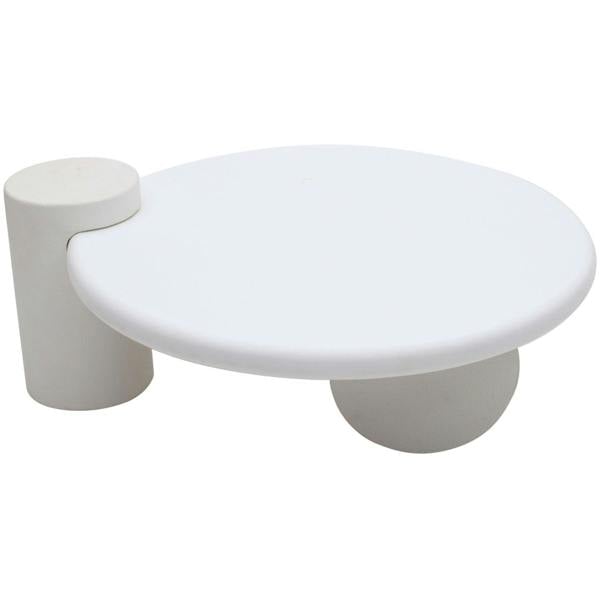 Wyld Haus Atlanta White Abstract Round Coffee Table
