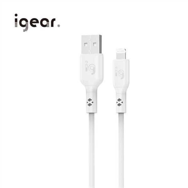 iGear Lightning 3M 60W PVC Silicone Cable - White