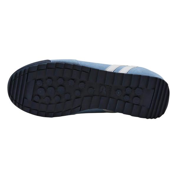 Patrick Mens Dijon Leather Trainers - Sky Blue/White/Navy - 