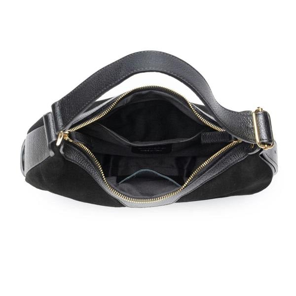 Elie Beaumont Crescent Suede Bag - Black