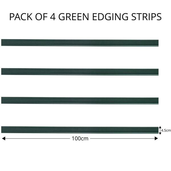 Edging / Stabilising Strips for PVC Screening - Green 4 Pack