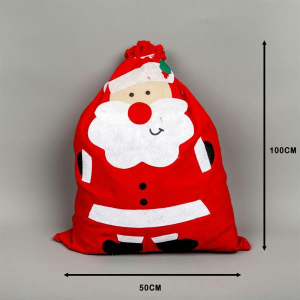 90cm Giant Christmas Santa Sack Gift Bag, Soft Festive Stocking Style Decoration for Presents image 3