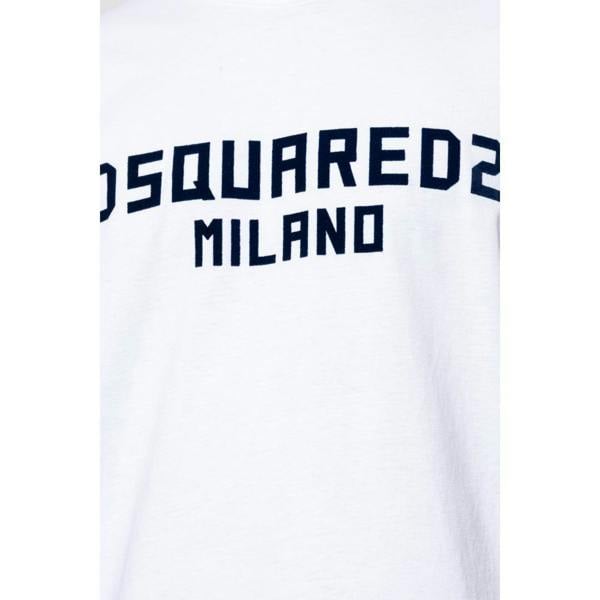 DSquared2 Mens Milano Cotton T-Shirt - White/Black - 