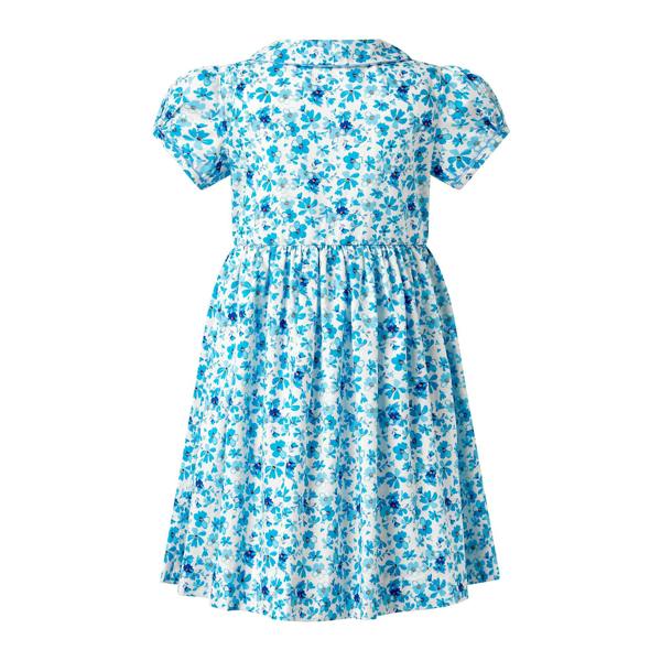Rachel Riley Blue Floral Button Front Dress