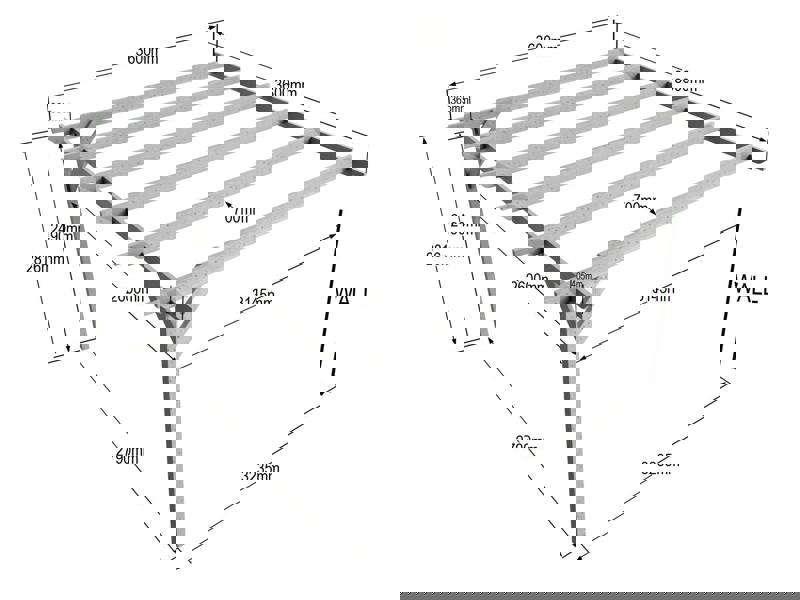 Arbor Garden Solutions Wall Mounted Wooden Pergola Kit - Corbel Design