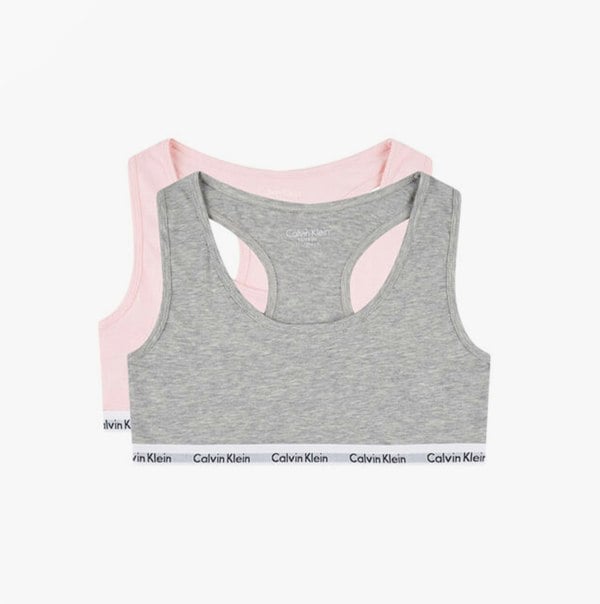 Calvin Klein BRALETTE 2 Pack Girls Bra Grey Heather/Unique