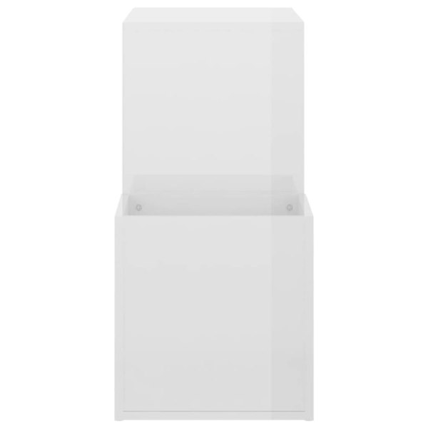 Berkfield Hall Shoe Cabinet High Gloss White 105x35.5x70 cm Engineered Wood
