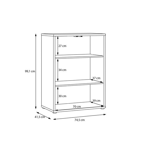 Furniture To Go Alice Springs Tall 2 Door Cupboard with Push-to-Open Doors in Night Blue