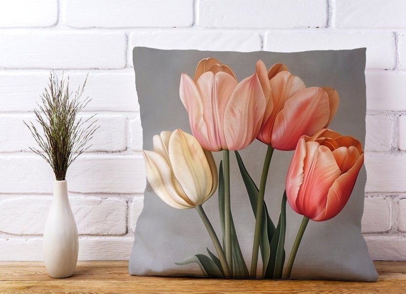 Warren Reed Spring Tulips Cushions