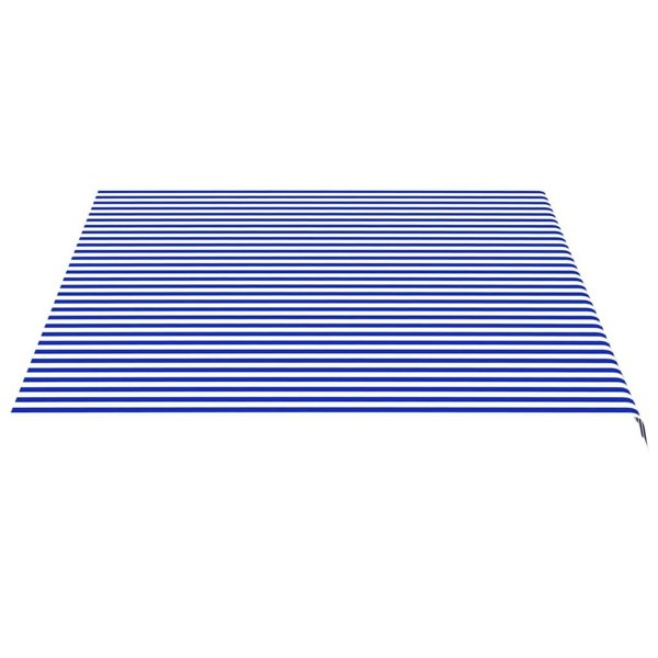 Berkfield Replacement Fabric for Awning Blue and White 4.5x3.5 m
