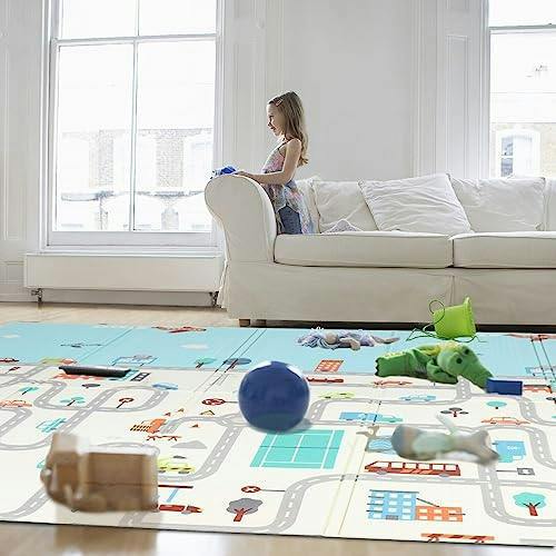 HYGRAD BUILT TO SURVIVE Baby Play Mat Baby Crawling Mat Reversible Baby Floor Mat Soft Padded Foam Foldable Portable