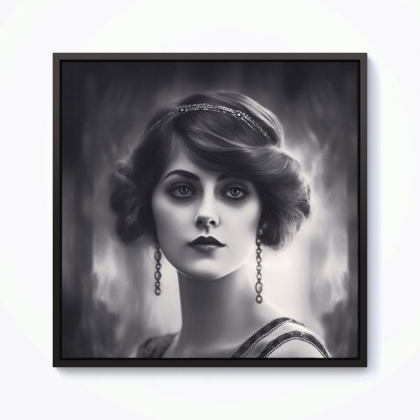 Warren Reed Edwardian Showgirl Framed Canvas