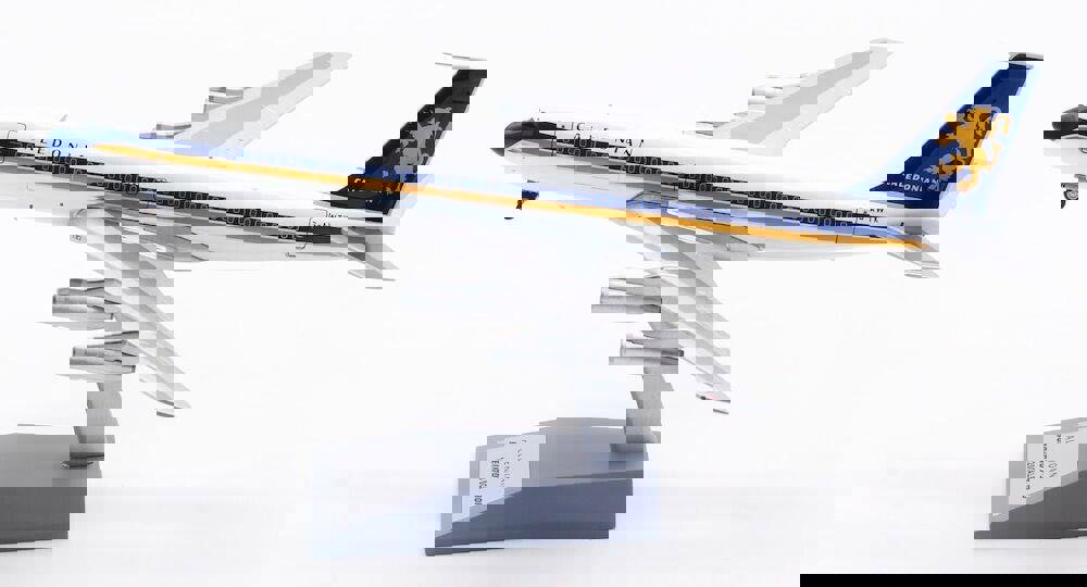 InFlight200 Caledonian Airways Boeing 707-349C G-AWTK With Stand 1:200 Scale Inflight200 IF707CD1023P