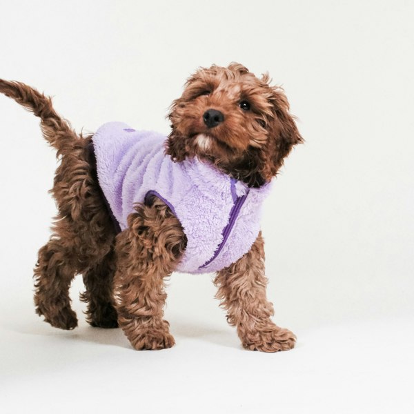 Barc London Sherpa Fleece Dog Vest - Lilac