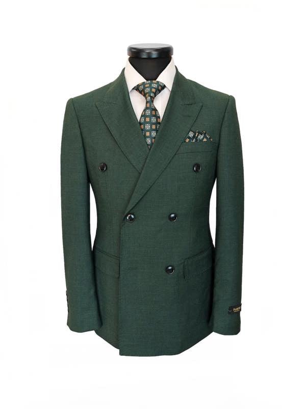 Green Double-Breasted Suit