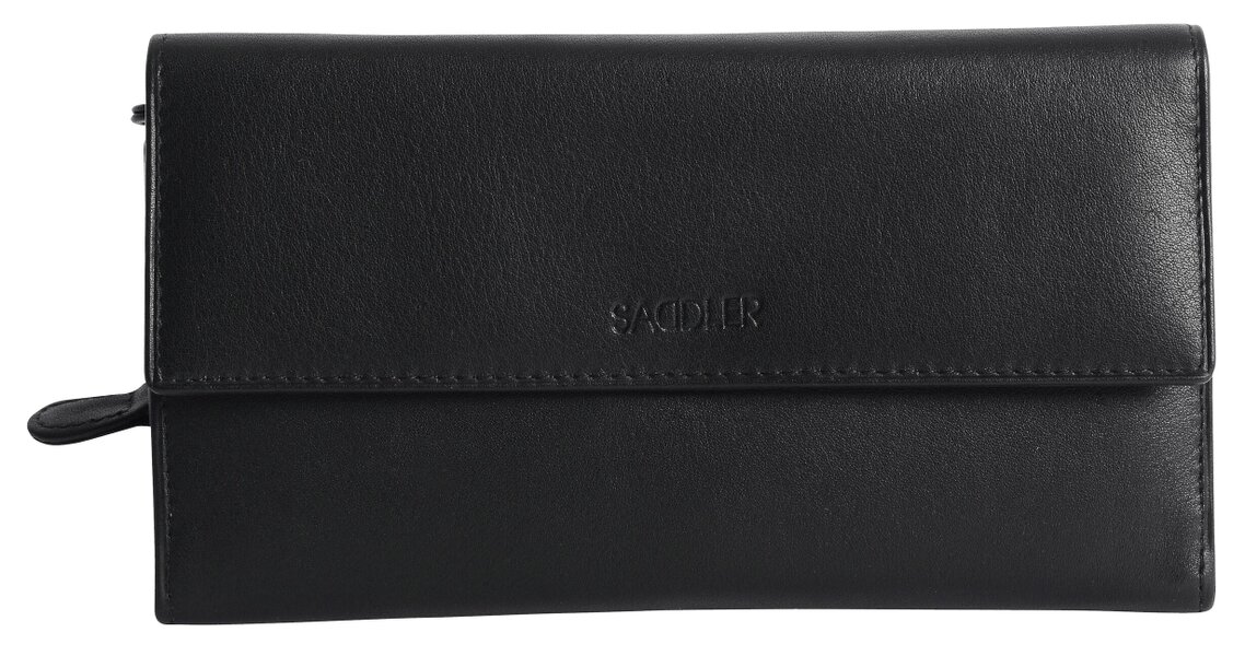 SADDLER ELLA Leather 18cm Trifold Purse - 20 Card Slots, Several Coin and Note Sections - RFID Protected