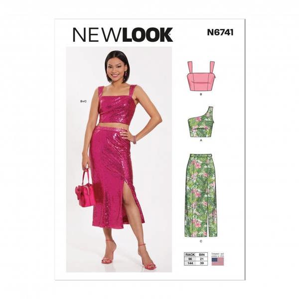 New Look Sewing Pattern 6741, Tops, Skirts for Women, A (6-8-10-12-14-16-18) - Intermediate