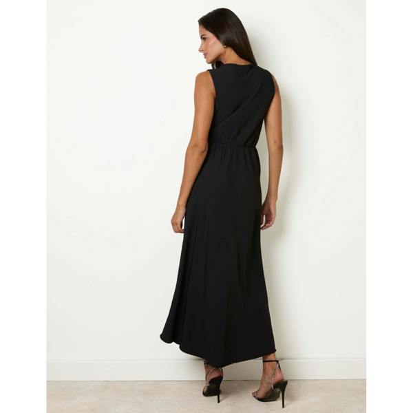 Blue Vanilla Draped Cowl Neck Dress